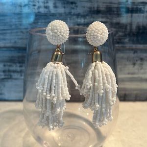 Rachel Zoe Panacea White bead earring. Great used condition. 3 inch length.